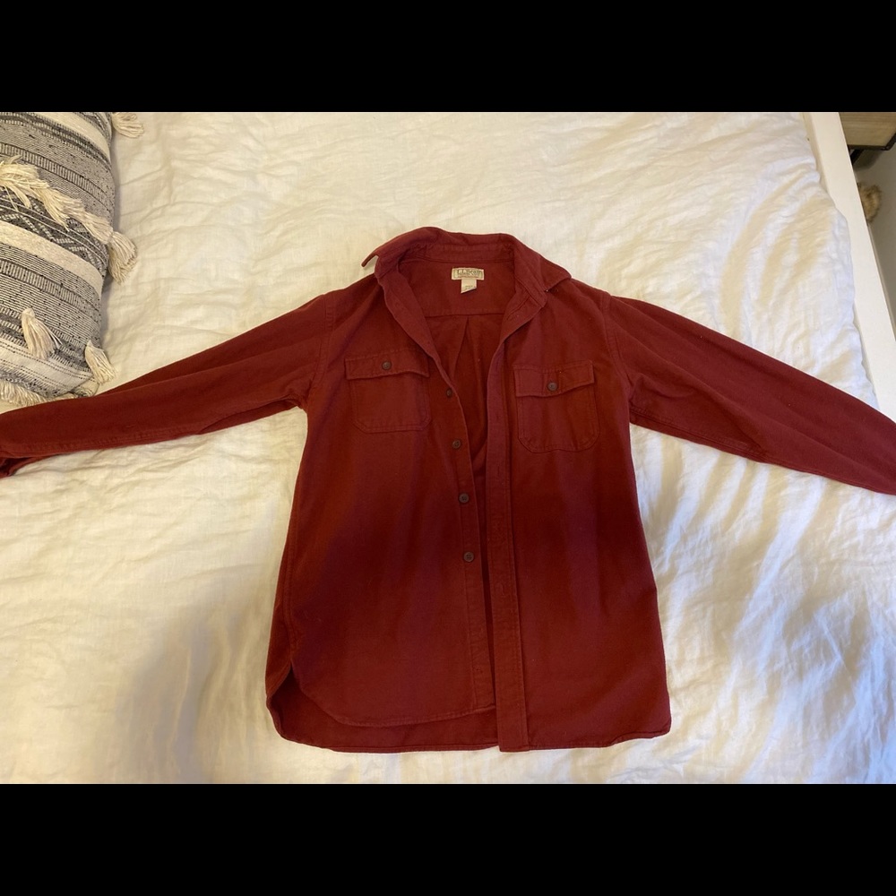 L. L Bean red mens shacket. Size S but fits like a M